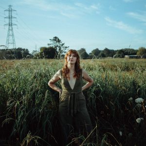Person standing in a field